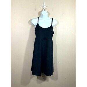 K-Deer Womens Cross Back Athletic Dress L Black Athleisure Activewear Workout